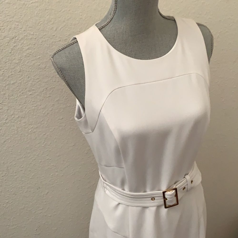 White House Black Market WHBM white dress 8 New NWT medium Sleeveless GORGEOUS - Picture 4 of 11